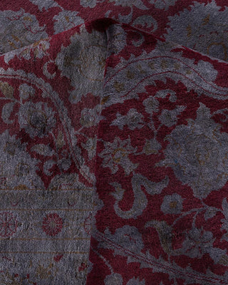 Contemporary Fine Vibrance Red Wool Area Rug 9' 2" x 12' 3" - Solo Rugs