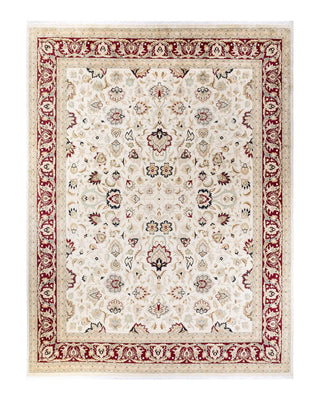 Traditional Mogul Ivory Wool Area Rug 11' 10" x 15' 4" - Solo Rugs