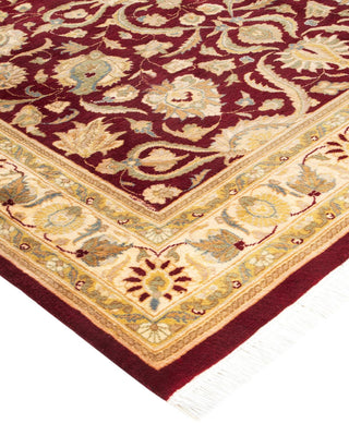 Traditional Mogul Red Wool Area Rug 4' 2" x 6' 4" - Solo Rugs