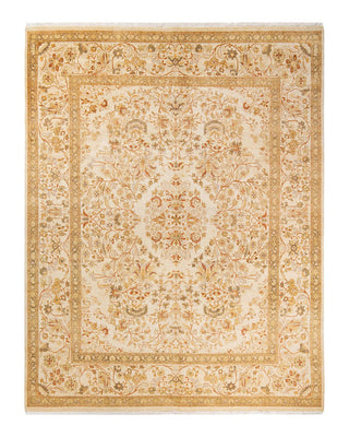 Traditional Mogul Ivory Wool Area Rug 8' 2" x 10' 4" - Solo Rugs