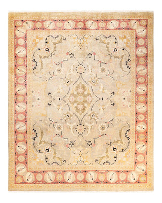 Traditional Mogul Light Gray Wool Area Rug 8' 2" x 10' 1" - Solo Rugs
