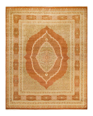Traditional Mogul Brown Wool Area Rug 8' 3" x 10' 2" - Solo Rugs