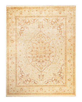Traditional Mogul Ivory Wool Area Rug 8' 0" x 10' 3" - Solo Rugs