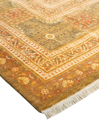 Traditional Mogul Green Wool Area Rug 8' 2" x 10' 3" - Solo Rugs