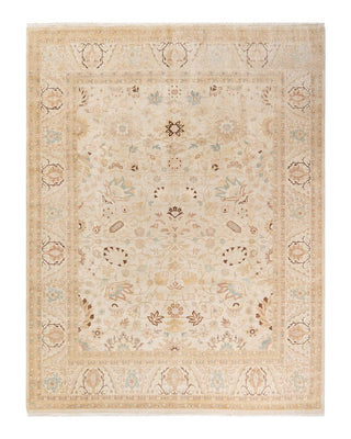 Traditional Mogul Ivory Wool Area Rug 8' 2" x 10' 5" - Solo Rugs