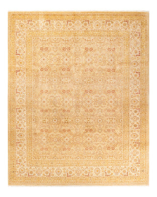 Traditional Mogul Ivory Wool Area Rug 8' 1" x 10' 3" - Solo Rugs