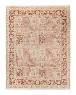 Traditional Mogul Ivory Wool Area Rug 8' 2" x 10' 4" - Solo Rugs