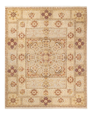 Traditional Mogul Ivory Wool Area Rug 8' 2" x 10' 4" - Solo Rugs