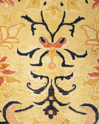 Traditional Mogul Green Wool Area Rug 6' 2" x 9' 1" - Solo Rugs