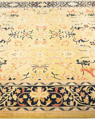 Traditional Mogul Green Wool Area Rug 6' 2" x 9' 1" - Solo Rugs