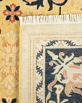 Traditional Mogul Green Wool Area Rug 6' 2" x 9' 1" - Solo Rugs