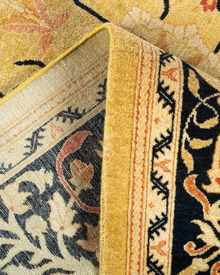 Traditional Mogul Green Wool Area Rug 6' 2" x 9' 1" - Solo Rugs