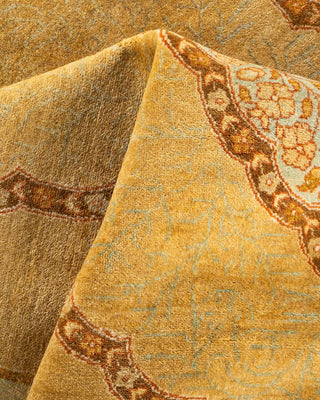 Traditional Mogul Yellow Wool Area Rug 6' 3" x 8' 10" - Solo Rugs