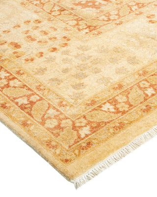 Traditional Mogul Ivory Wool Area Rug 6' 2" x 9' 1" - Solo Rugs
