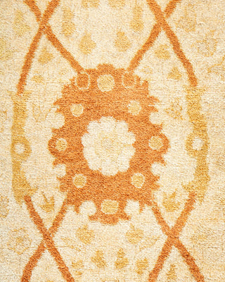 Traditional Mogul Ivory Wool Area Rug 6' 2" x 9' 1" - Solo Rugs
