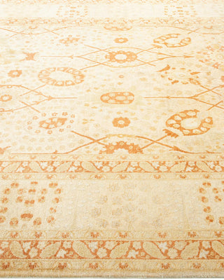Traditional Mogul Ivory Wool Area Rug 6' 2" x 9' 1" - Solo Rugs