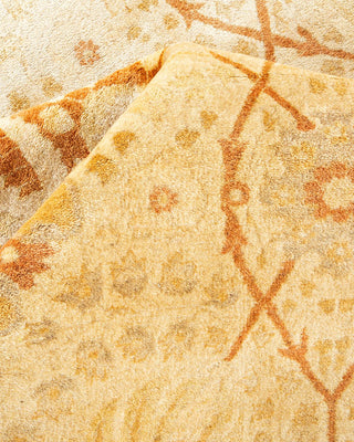 Traditional Mogul Ivory Wool Area Rug 6' 2" x 9' 1" - Solo Rugs