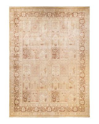 Traditional Mogul Ivory Wool Area Rug 10' 3" x 14' 0" - Solo Rugs