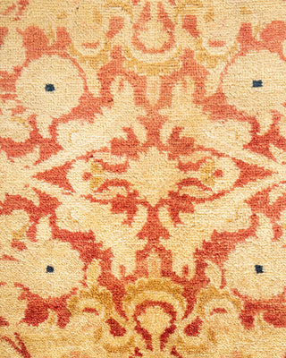 Traditional Mogul Orange Wool Area Rug 6' 1" x 9' 3" - Solo Rugs