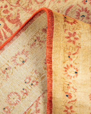 Traditional Mogul Orange Wool Area Rug 6' 1" x 9' 3" - Solo Rugs