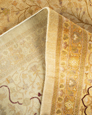 Traditional Mogul Ivory Wool Area Rug 10' 1" x 14' 1" - Solo Rugs