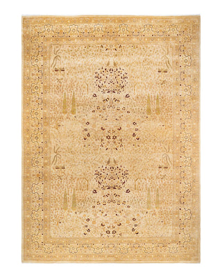 Traditional Mogul Ivory Wool Area Rug 10' 1" x 14' 1" - Solo Rugs