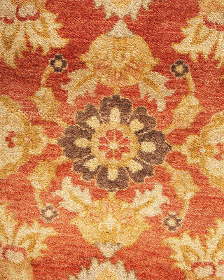 Traditional Mogul Orange Wool Area Rug 10' 4" x 13' 10" - Solo Rugs