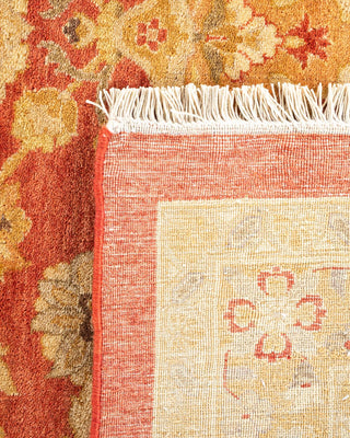 Traditional Mogul Orange Wool Area Rug 10' 4" x 13' 10" - Solo Rugs