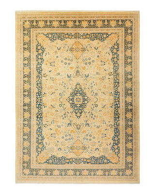 Traditional Mogul Ivory Wool Area Rug 10' 0" x 13' 10" - Solo Rugs