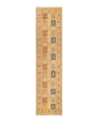 Traditional Mogul Ivory Wool Runner 3' 0" x 12' 6" - Solo Rugs