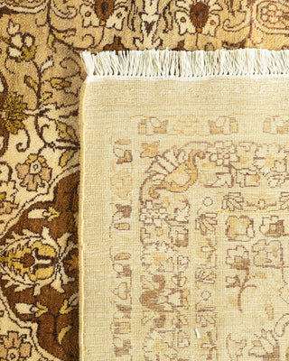 Traditional Mogul Yellow Wool Area Rug 9' 2" x 12' 1" - Solo Rugs