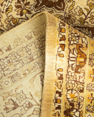Traditional Mogul Yellow Wool Area Rug 9' 2" x 12' 1" - Solo Rugs