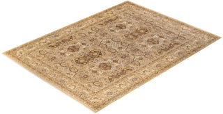 Traditional Mogul Yellow Wool Area Rug 9' 2" x 12' 1" - Solo Rugs