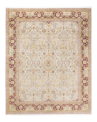 Traditional Mogul Ivory Wool Area Rug 8' 1" x 10' 0" - Solo Rugs