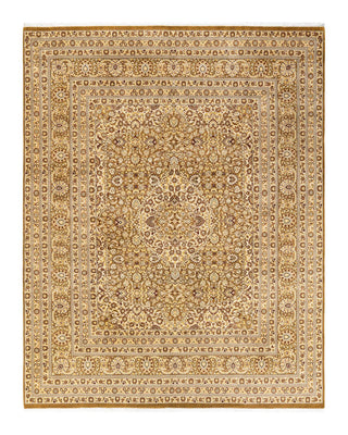 Traditional Mogul Green Wool Area Rug 8' 1" x 10' 2" - Solo Rugs