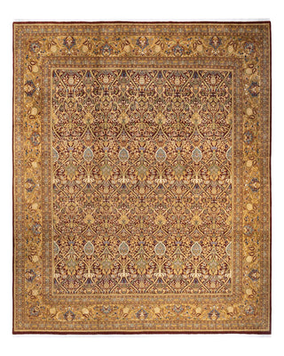 Traditional Mogul Red Wool Area Rug 9' 10" x 11' 3" - Solo Rugs