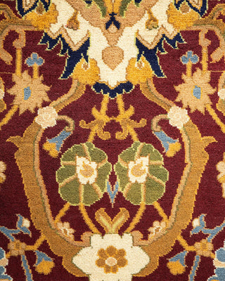 Traditional Mogul Red Wool Area Rug 8' 2" x 10' 5" - Solo Rugs