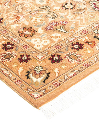 Traditional Mogul Beige Wool Area Rug 3' 2" x 5' 4" - Solo Rugs