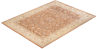 Traditional Mogul Yellow Wool Area Rug 9' 1" x 12' 1" - Solo Rugs