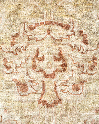 Contemporary Eclectic Ivory Wool Area Rug 9' 1" x 12' 1" - Solo Rugs