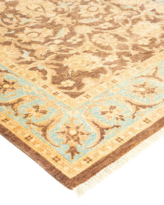 Contemporary Eclectic Brown Wool Area Rug 3' 1" x 5' 4" - Solo Rugs