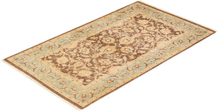 Contemporary Eclectic Brown Wool Area Rug 3' 1" x 5' 4" - Solo Rugs