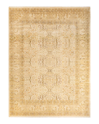 Traditional Mogul Ivory Wool Area Rug 8' 2" x 11' 0" - Solo Rugs
