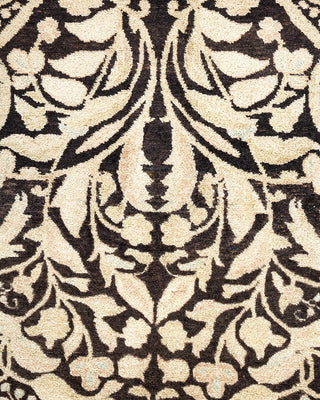 Traditional Mogul Black Wool Area Rug 8' 1" x 10' 9" - Solo Rugs