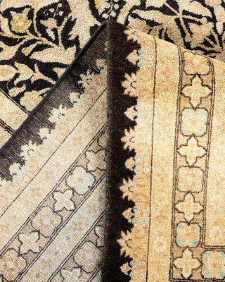 Traditional Mogul Black Wool Area Rug 8' 1" x 10' 9" - Solo Rugs