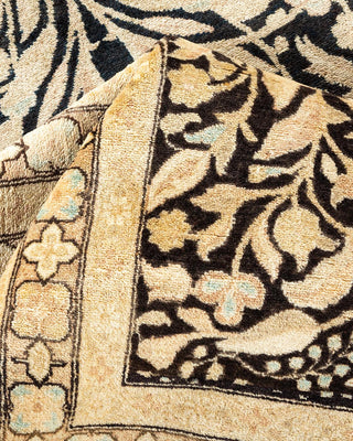 Traditional Mogul Black Wool Area Rug 8' 1" x 10' 9" - Solo Rugs