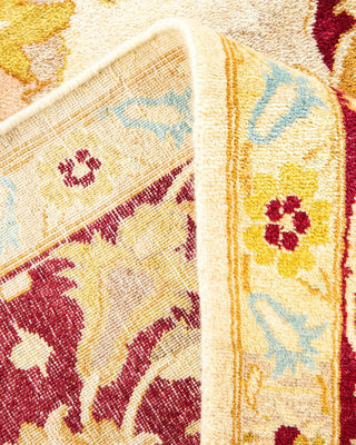 Traditional Mogul Ivory Wool Area Rug 7' 10" x 9' 10" - Solo Rugs