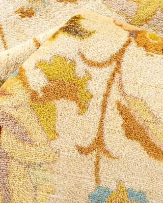 Traditional Mogul Ivory Wool Area Rug 7' 10" x 9' 10" - Solo Rugs