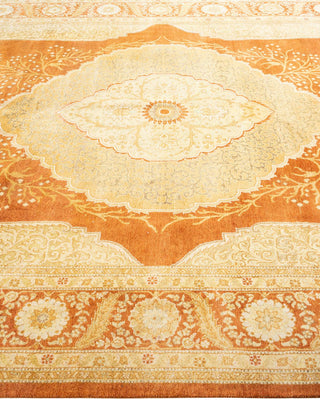 Traditional Mogul Brown Wool Area Rug 6' 3" x 9' 2" - Solo Rugs