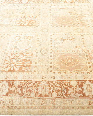 Traditional Mogul Ivory Wool Area Rug 6' 2" x 9' 1" - Solo Rugs
